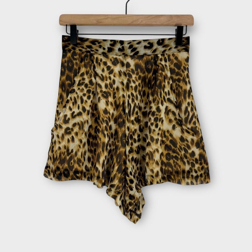 Naven Animal Print Leopard High Waisted Flowy Shorts Women’s Size Medium